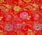 Red-Orange-Multi Polyester Floral Vine Pattern Chinese Brocade Woven Fabric By the Yard